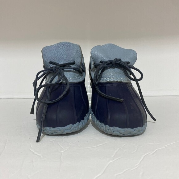 Women's Flint Navy Blue L. L. Bean Duck Boots Rubber Moc Size 6M